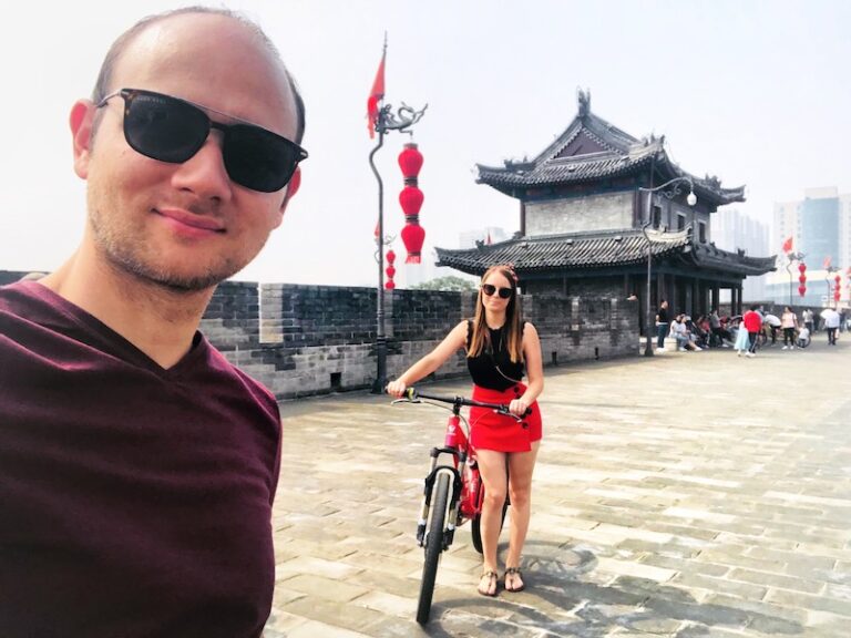 Bicycling around Xi'an City Wall