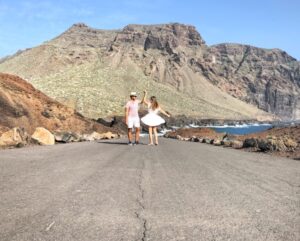 Walking down from lighthouse to sea at Punta de Teno